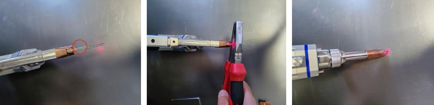 Wire feeder bracket and welding torch assembly — details 2